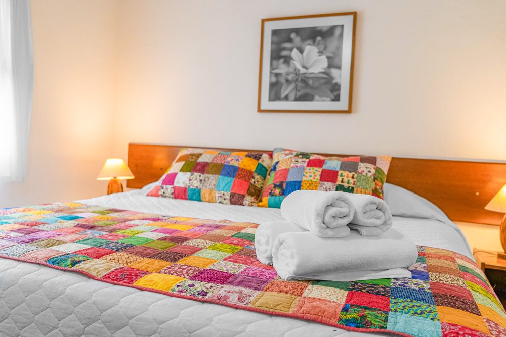 Cama de casal do Chalé 14